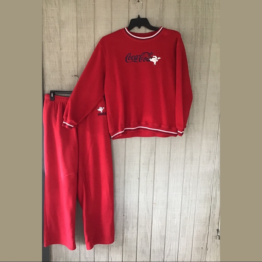 Vintage Coca Cola Fleece Sweatsuit Outfit